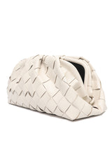 LATTICE FASHION CLUTCH-BEIGE