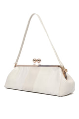 KISS LOCK FRAME SHOULDER BAG-WHITE