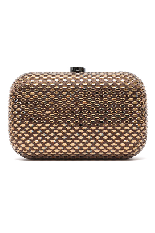 CELESTE EMBELLISHED CLUTCH-BRONZE