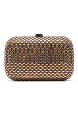CELESTE EMBELLISHED CLUTCH-BRONZE