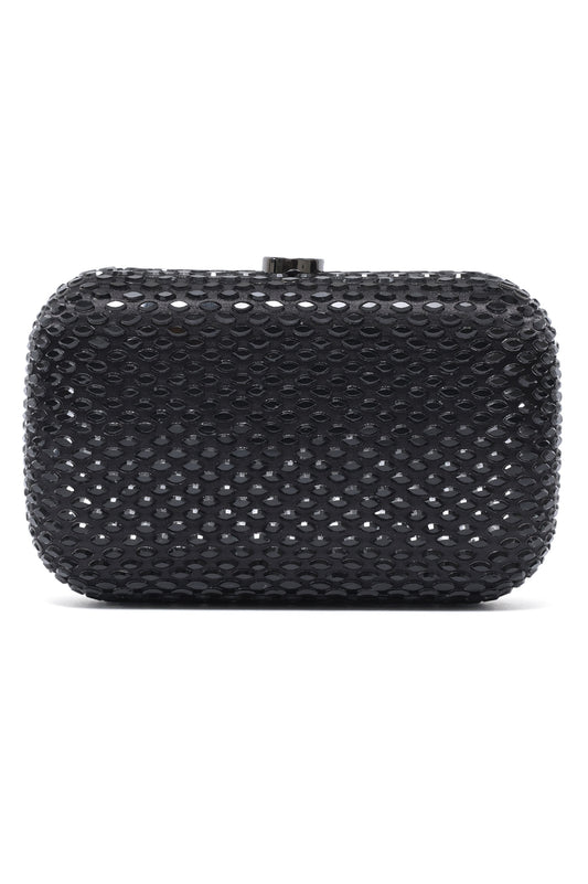CELESTE EMBELLISHED CLUTCH-BLACK