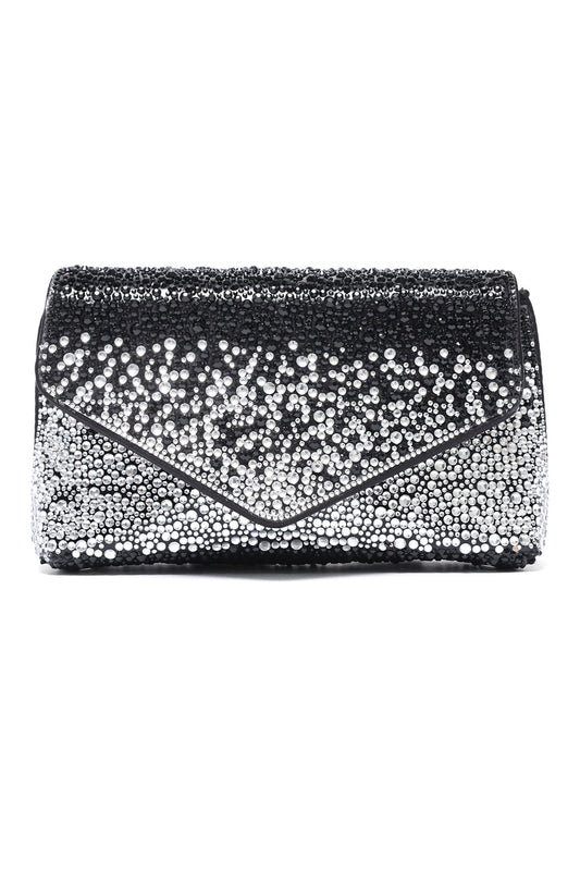 STARDUST ENVELOPE CLUTCH-BLACK