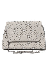 PEARL CONSTELLATION CLUTCH-BEIGE
