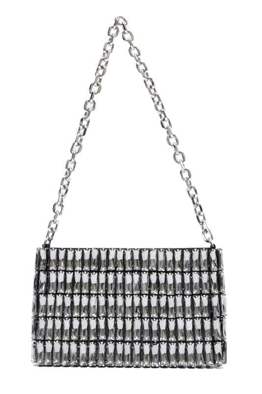 PRISM ROW CRYSTAL BAG-BLACK