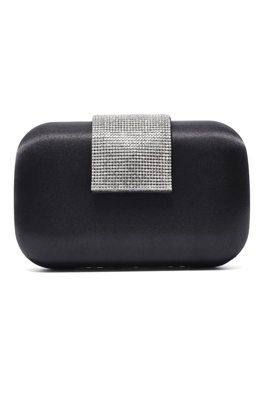 SPARKLE TAB CLUTCH-BLACK