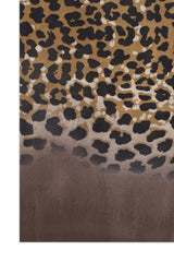 FLORA CHIFFON SCARF-BLACK-BEIGE