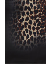 FLORA CHIFFON SCARF-BLACK-BROWN
