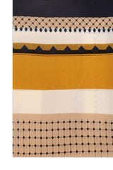 GEOMETRIC SYMPHONY SCARF-BEIGE-BROWN