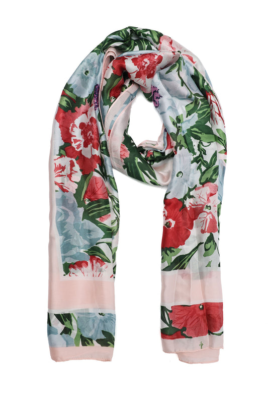 PLUME PRINT SCARF-PINK