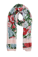 PLUME PRINT SCARF-PINK