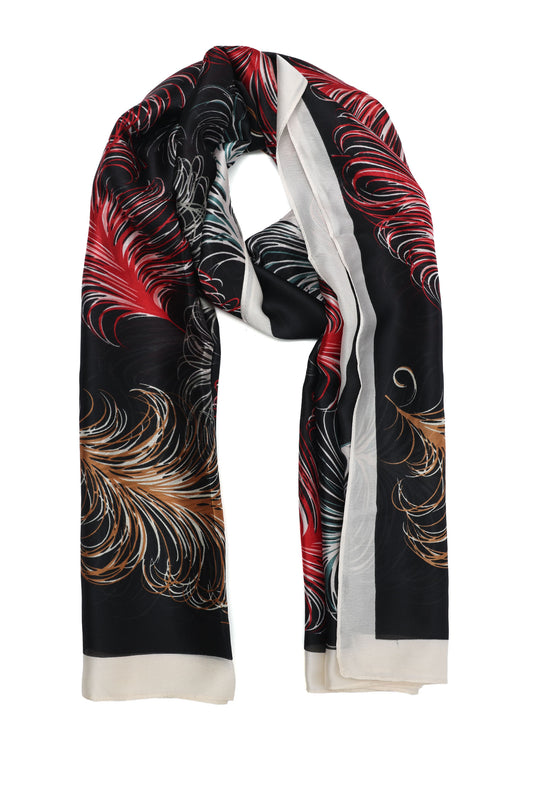 FEATHER FLOW SCARF-BLK