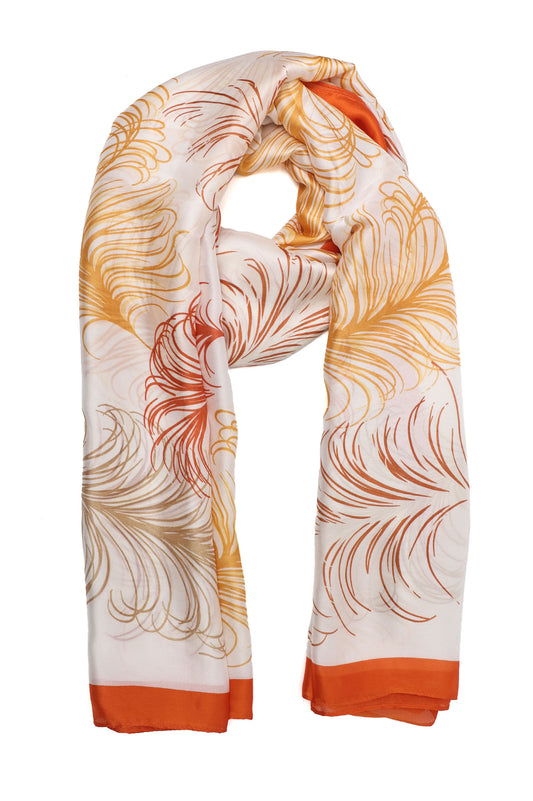 FEATHER FLOW SCARF-ORNG