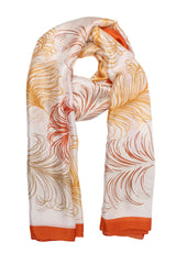 FEATHER FLOW SCARF-ORNG