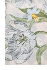 SPRING BLOSSOM SILK SCARF-GREEN