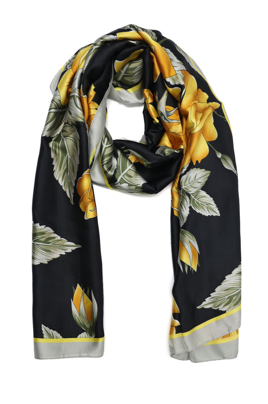 ELEGANT ART SCARF-BLACK