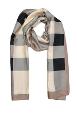 MODERN CHECK VEIL-BEIGE