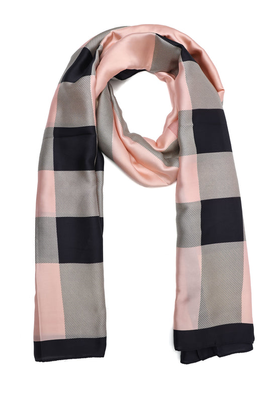 MODERN CHECK VEIL-PINK