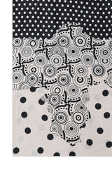 MONO CIRCLE DRAPE-BLACK