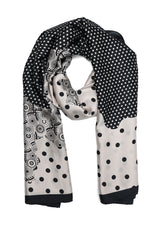 MONO CIRCLE DRAPE-BLACK