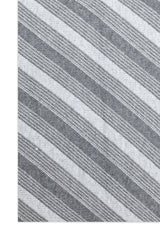 DIAGONAL STRIPE KNIT SCARF-GREY