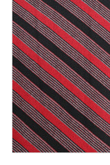 DIAGONAL STRIPE KNIT SCARF-BLACK