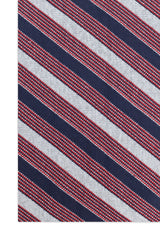 DIAGONAL STRIPE KNIT SCARF-NAVY