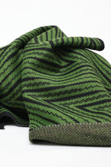 CHEVRON KNIT SCARF-OLIVE