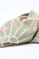 ORNATE FLORAL SCARF-OLIVE