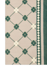 FLORAL PATTERNED WOVEN SCARF-GREEN