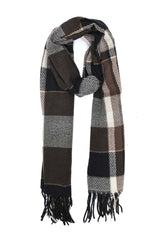 KNIT WRAP SCARF-BLACK