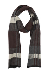 DEEP HERITAGE SCARF-GREY/BROWN
