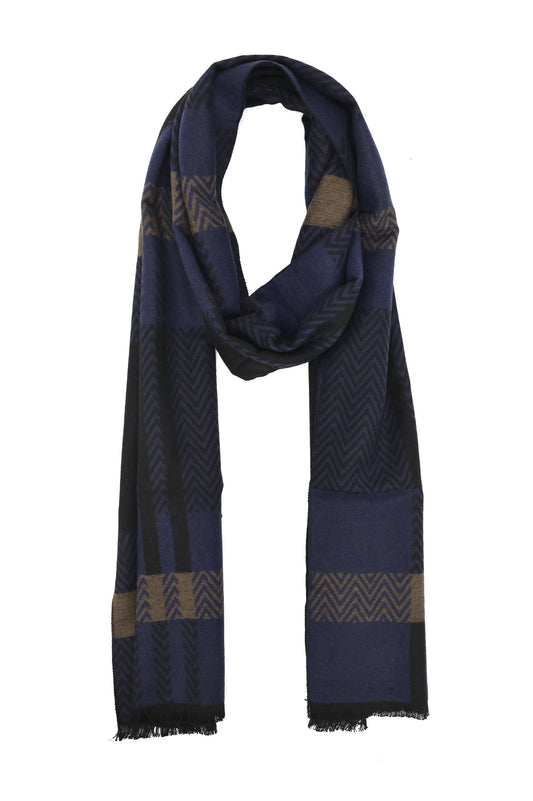 DEEP HERITAGE SCARF-NAVY