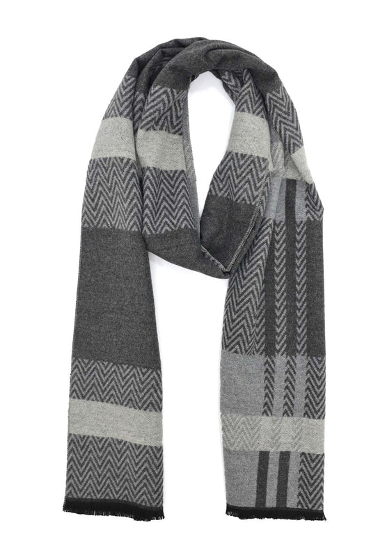 DEEP HERITAGE SCARF-GREY