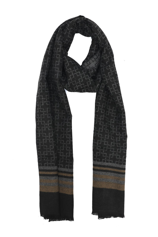 SIGNATURE MUSE SCARF-CHARCOL