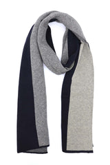 STRIPE METRO SCARF-NAVY/GRY