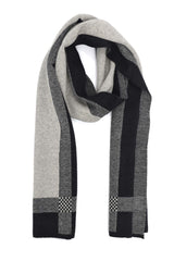 STYLISH EDGE WINTER SCARF-BLACK/GRY