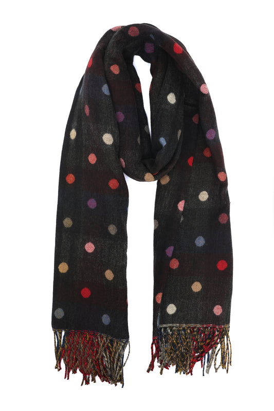 DOT CLOUD SCARF-BLACK