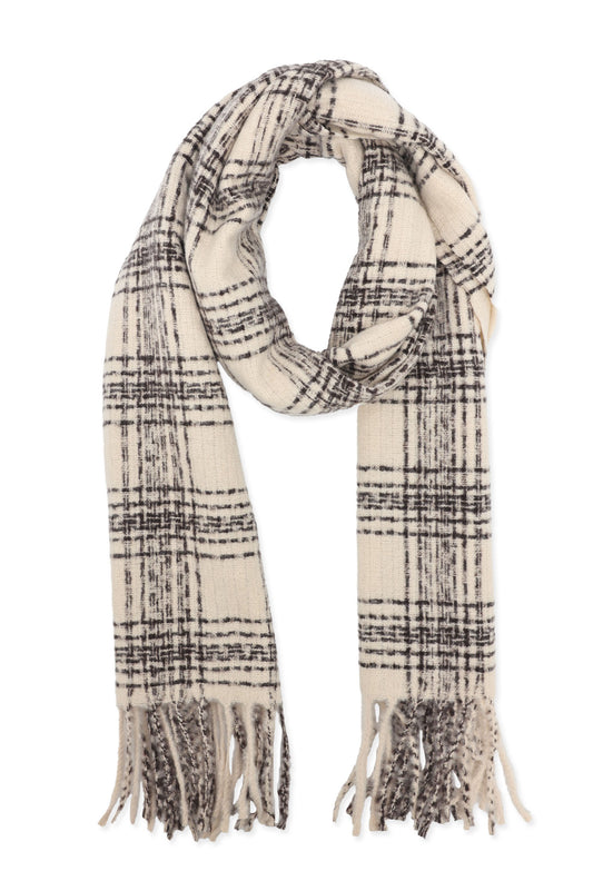 WINTER BRUSHED SCARF-BEIGE