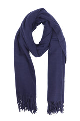 BRUSHED PLAIN SCARF-NAVY