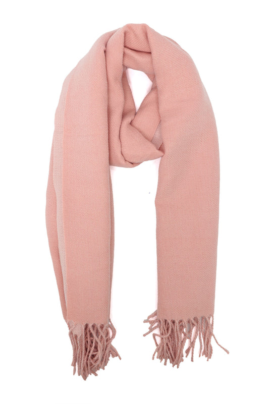 NORDIC WOOLEN WRAP-PINK