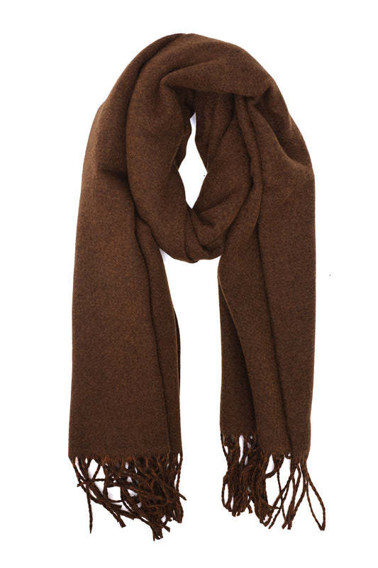 NORDIC WOOLEN WRAP-BROWN