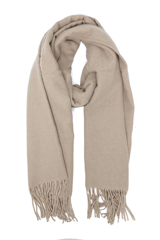 NORDIC WOOLEN WRAP-BEIGE