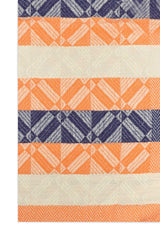 TWIN TASSELED WOOL SCARF-ORANGE