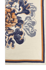 TIMELESS CHARM SCARF-BEIGE/NAVY