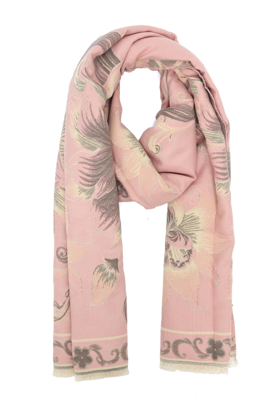 LUXURIOUS WOOL SCARF-PINK