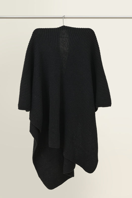 EMBRACE WARM CAPE-BLACK