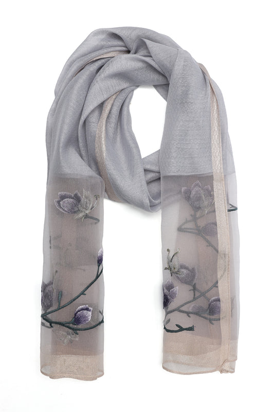 DELUXE EMBROIDERED STOLE-GREY