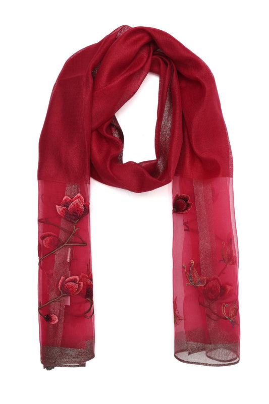 DELUXE EMBROIDERED STOLE-MAROON