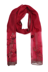 DELUXE EMBROIDERED STOLE-MAROON