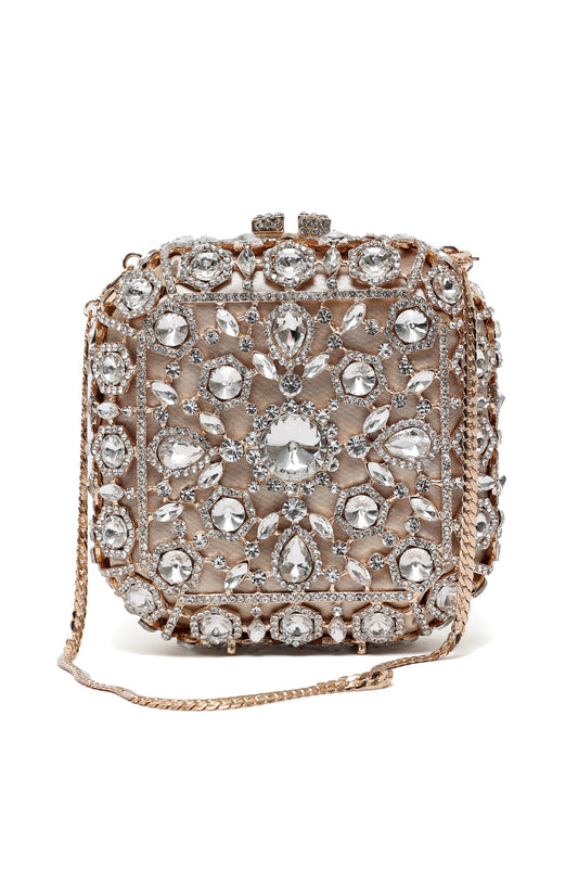 ELYSIAN ORNAMENTAL CLUTCH-SILV/GOLD